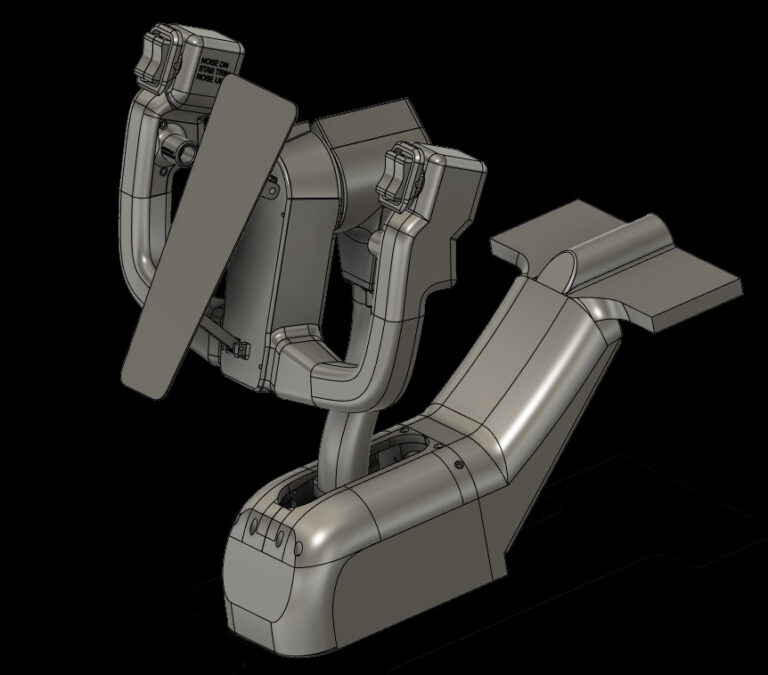 3D printable Boeing-style flight yoke installed in home cockpit