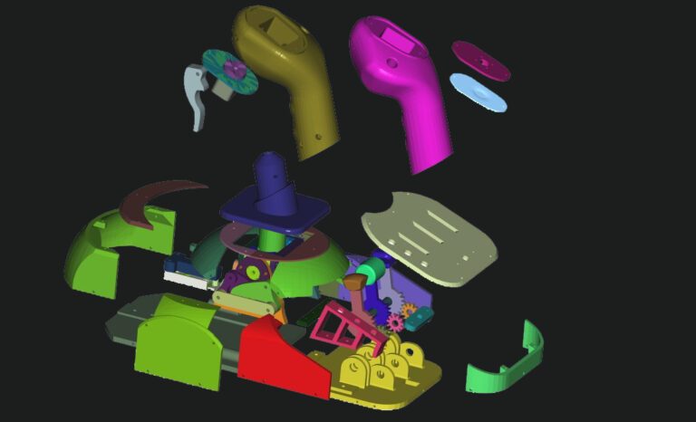 3D printable Airbus sidestick installed in home flight sim cockpit