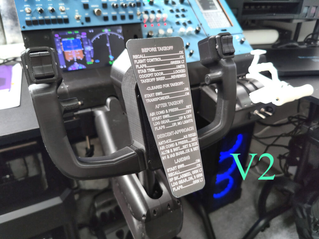 DIY 3D printable Boeing 737 flight yoke — fully assembled view
