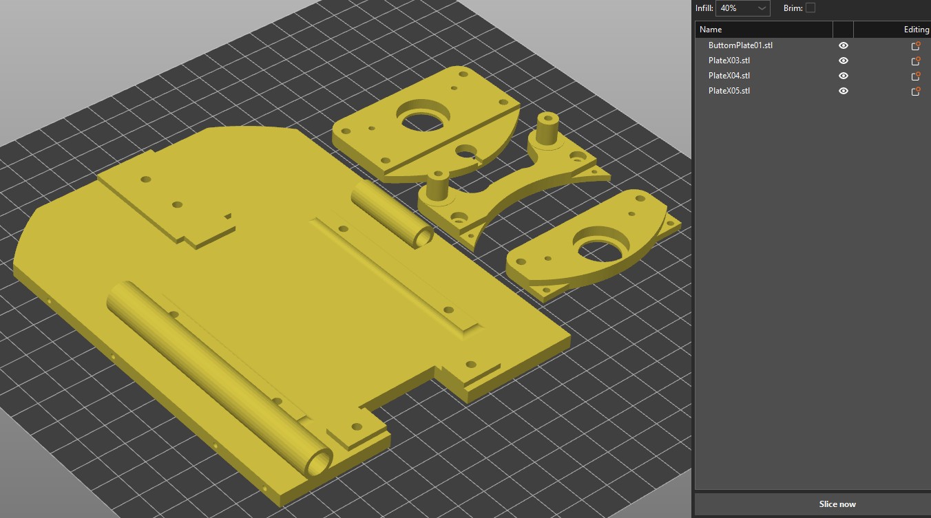 Slicer settings for 3D printable Airbus sidestick — view 5