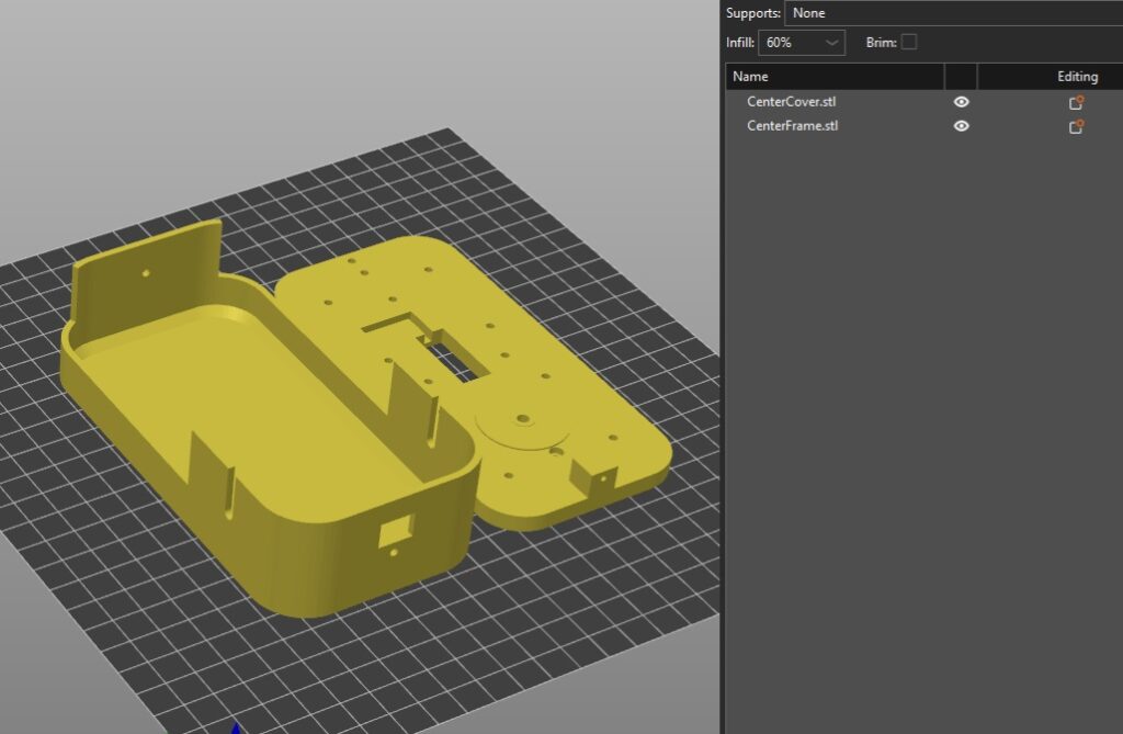 Slicer settings for 3D printable rudder pedals — view 8