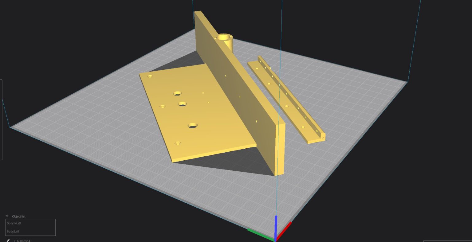 Slicer settings for 3D printable throttle quadrant — view 10