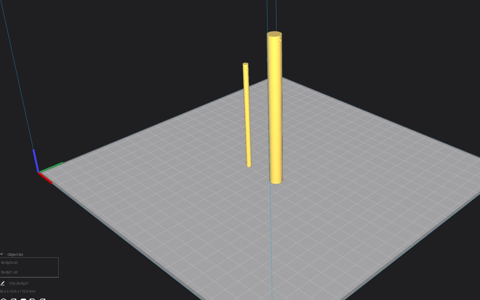 Slicer settings for 3D printable throttle quadrant — view 5