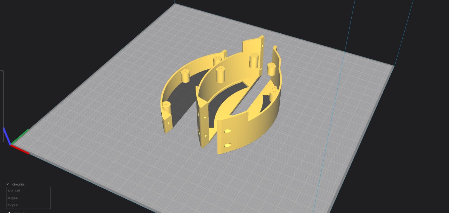 Slicer settings for 3D printable throttle quadrant — view 9