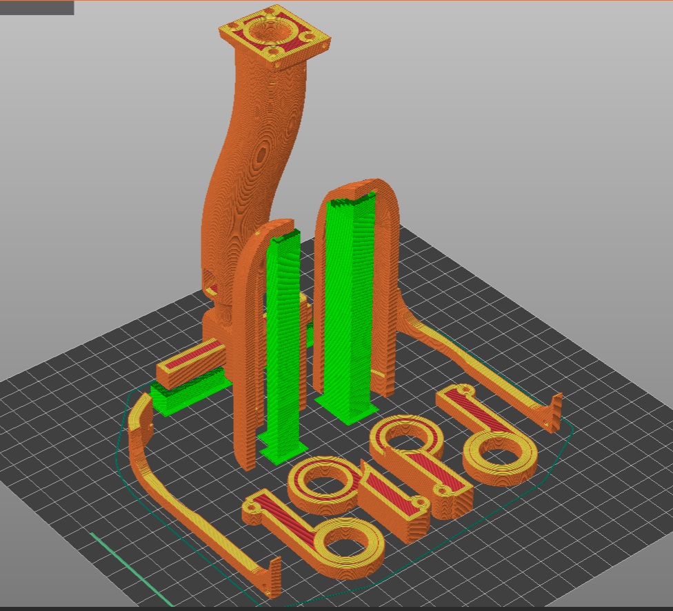 Slicer settings for 3D printable flight yoke — view 6