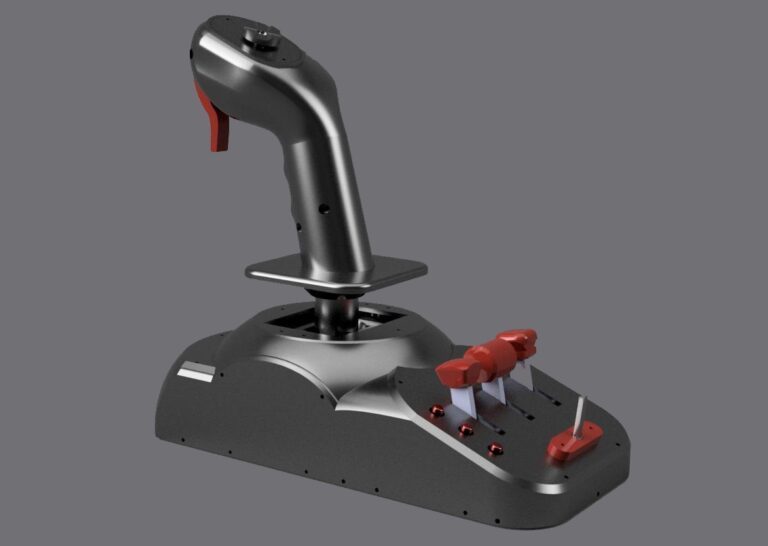 DIY 3D printable Airbus A320 sidestick — fully assembled view